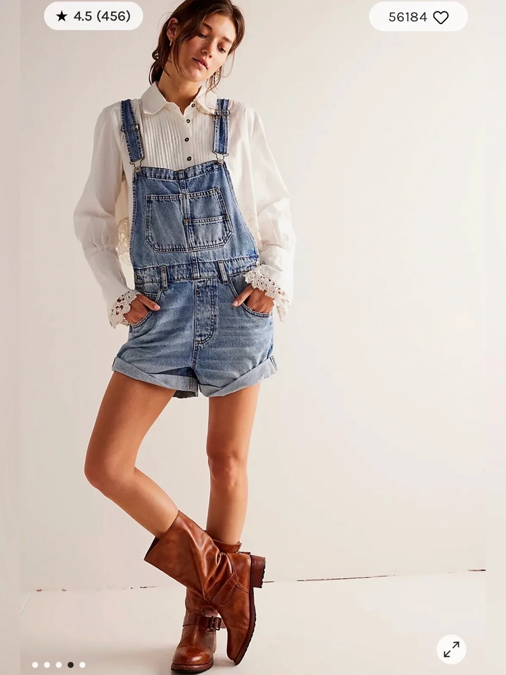 Free People We The Free Ziggy Shortalls. NWT. Follow your heart